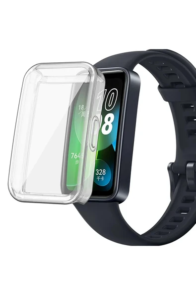 Coverzone Galaxy Fit3 ile uyumlu Silikon Koruma 360 Tam Kapatan Çerceve PC Kasa Koruma Silikon Çerçeve ürün görseli 1
