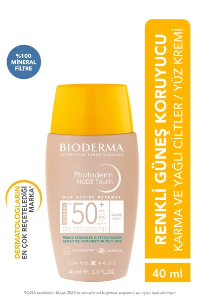 Bioderma Photoderm Nude Touch Light SPF50+ 40 ml - Resim 3