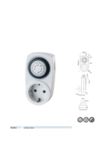 Horoz 108-001-0001 Timer-1 3500w Mekanik Günlük Zaman Saati ürün görseli 1