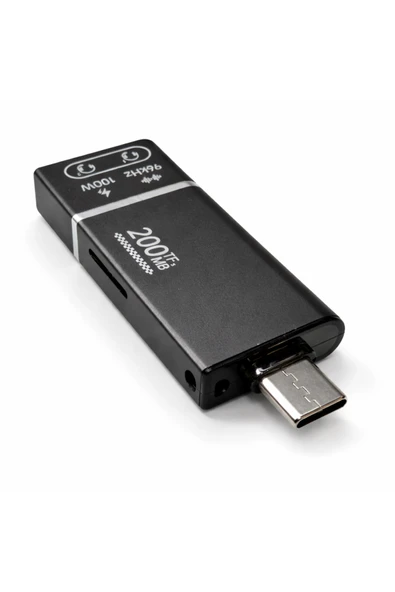 Coverzone Type-C OTG Ses ve Kart Okuyucu Adaptör AUX 3.5mm Kulaklık Çıkışı microSD TF Kart Okuma | ZR1210 ürün görseli 1