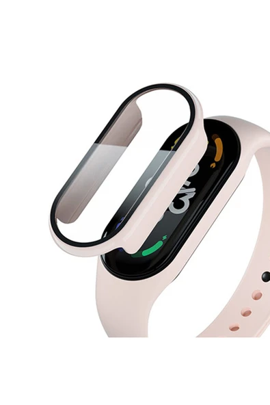 Coverzone Xiaomi Mi Band 7 Ile Uyumlu Tam Kapatan Önü Kapalı Serendipity Tempered Ekran Koruma Rosegold ürün görseli 1