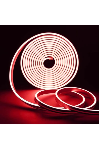 YCL Esnek Neon Hortum Led - Kırmızı Işık 220V RULO 120 LEDLİ 5 METRE ürün görseli 1