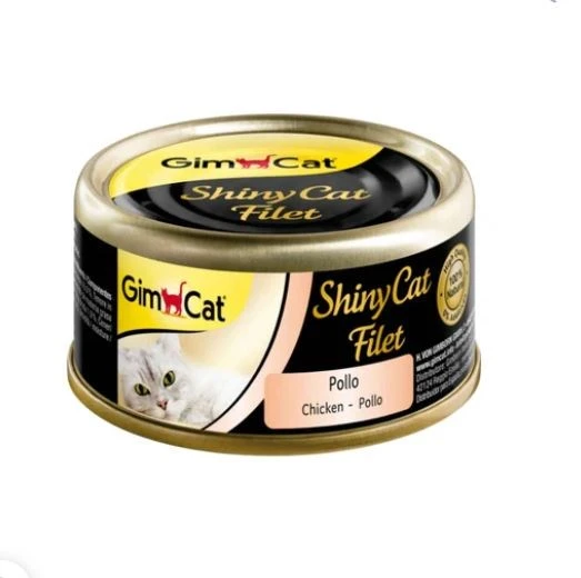 GimCat Shinycat Konserve Kedi Maması - Kıyılmış Tavuklu 70 Gr x 24 Adet ürün görseli 1
