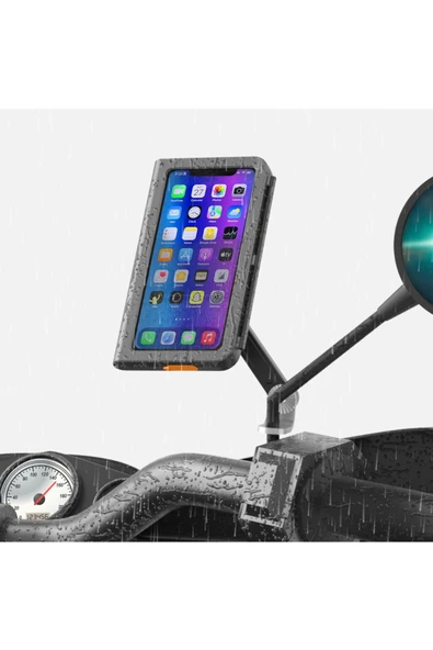 Coverzone Bisiklet Motosiklet ve Scooter Dikiz Ayna Uyumlu Telefon Tutucu Universal Modellere Uyumlu PB08 ürün görseli 1