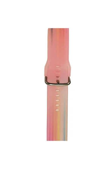 Coverzone Xiaomi Mi Watch Color Ile Uyumlu Kayış Renkli Desenli Erstwhile Kordon Rainbow Pink ürün görseli 1