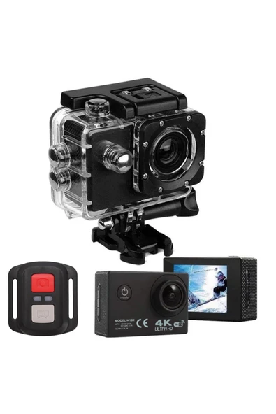 Coverzone H16R Spor Aksiyon Kamerası - 4K Ultra HD, 30M Su Geçirmez, WiFi, Kumandalı, 170° Geniş Açı ürün görseli 1