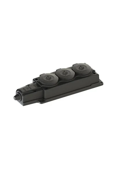 NE-AD 1x16A Kauçuk Monofaze 3'lü Grup Priz ürün görseli 1