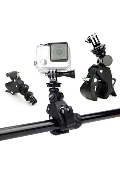 Coverzone Universal Aksiyon Kamerası Montaj Kelepçesi 360° Döner Motor, Bisiklet DJI,GoPro,Insta360 ürün görseli 1
