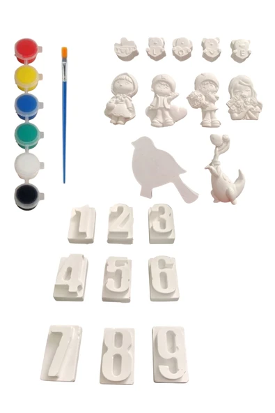 lambader 20 adet Mini Taş Boyama Seti Anne Ve Çocuk Etkinliği Taş Boyama(3D) ürün görseli 1