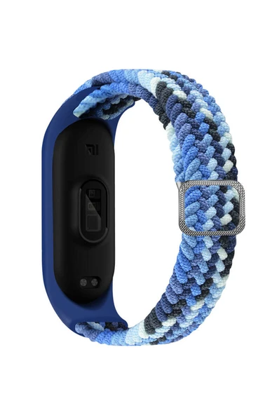 Coverzone Xiaomi Mi Band 7 Ile Uyumlu Mixed Kayış Hasır Örmeli Kordon Kayış Bluee ürün görseli 1