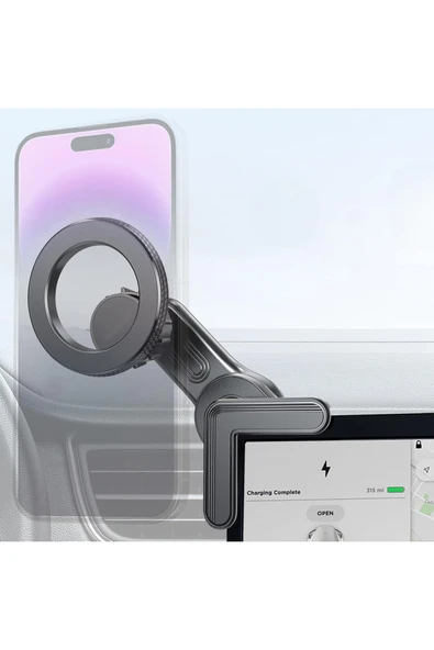 Coverzone Tesla ve Multimedia Ekranlı Araç Uyumlu Telefon Tutucu Mag Screen, Universal Araç İçi | ZR1082 ürün görseli 1