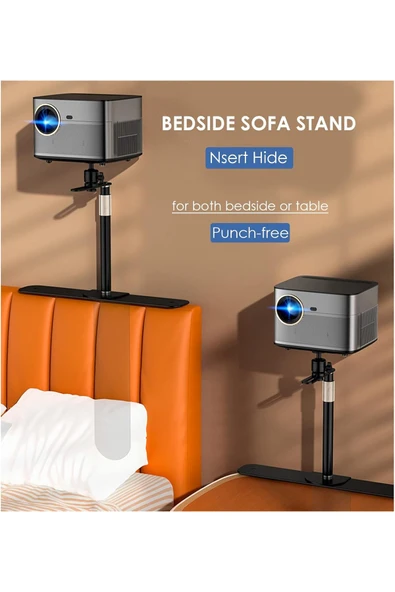 Coverzone Ayarlanabilir Projeksiyon Standı 24-40cm Yükseklik 360° Açı Telefon Kamera Uyumlu TY11 ürün görseli 1