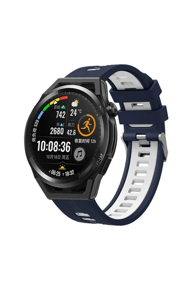 Coverzone Galaxy Watch 42mm Grealish Delikli Silikon Kordon Lacivert ürün görseli 1