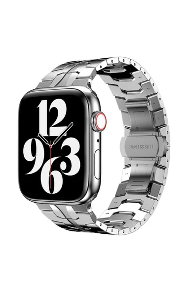 Coverzone Watch 6 44mm Ile Uyumlu Mahrez Metal Kordon Gümüş ürün görseli 1