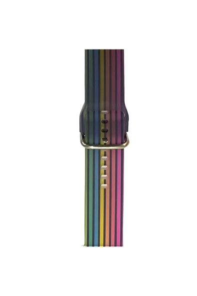 Coverzone Galaxy Gear S3 46mm Ile Uyumlu Kayış Renkli Desenli Erstwhile Kordon Rainbow ürün görseli 1