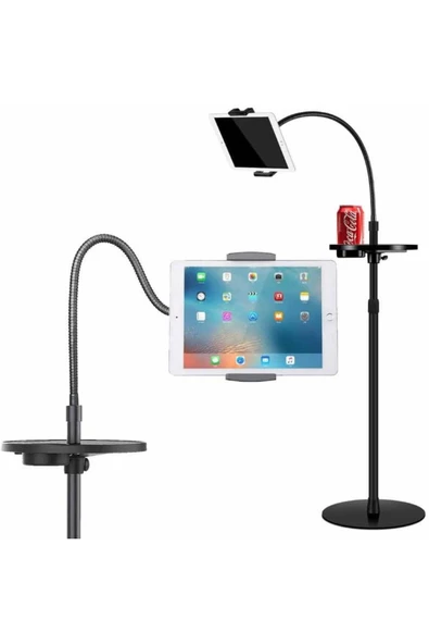 Coverzone Profesyonel Esnek Kuğu Boynu Tablet Telefon Tutucu Yüksekliği Ayarlanabilir Alüminyum 173cm UP-9ST ürün görseli 1