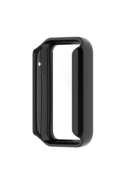 Coverzone Xiaomi Mi Band 7 Pro Ile Uyumlu Sert Pc Kasa Koruma Watch 5 Ile Uyumlu Gard Çerçeve Siyah ürün görseli 1