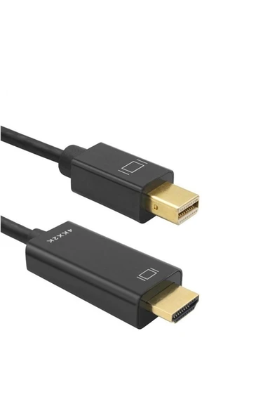 Coverzone Mini DisplayPort to HDMI Kablo 4K UHD 1080P, Tak Çalıştır, Ses Görüntü Aktarım, 1.8m | ZR167 ürün görseli 1