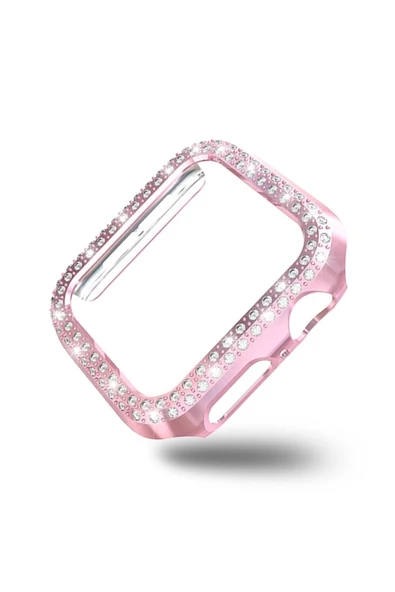 Coverzone Watch 7 45mm Ile Uyumlu Sert Çerçeve Diamond Kapak Watch 7 45mm Koruyucu Kılıf Pembe ürün görseli 1
