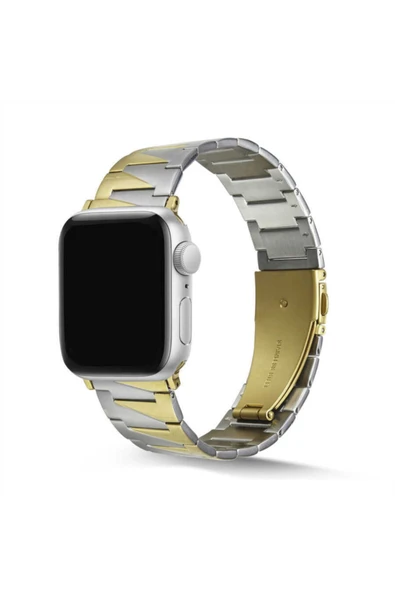 Coverzone Watch 7 41 mm Z Uyumlu Type Model Metal Kordon Gümüş Gold ürün görseli 1