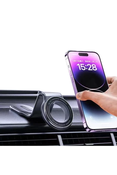 Coverzone Araç İçin Telefon Tutucu Alüminyum Alaşım Ayarlanabilir Kolay Kurulum Yapışkanlı Manyetik EH232 ürün görseli 1