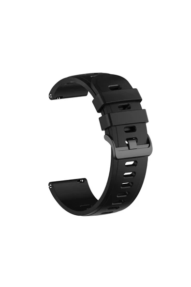 Coverzone Galaxy Watch 3 Ile Uyumlu Kordon (41mm) Solid Color Spor Kayış Termoplastik Ent Kaliteli Siyah ürün görseli 1
