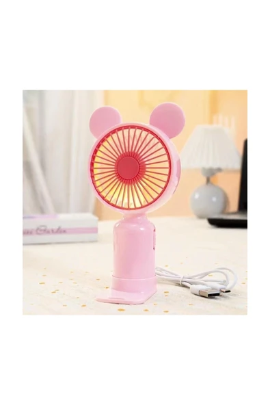 brainbox BRAİNXX Şarjlı Işıklı Masa ve El Fanı Taşınabilir USB Şarj Edilebilir Mini Fan ürün görseli 1