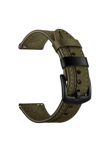 Coverzone Galaxy Gear S3 Deri Kordon Yeşil - Resim 2