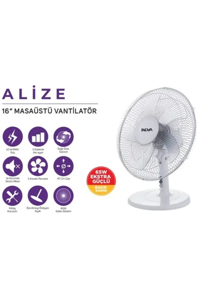 İnova Alize 16 Inch Masaüstü Vantilatör ürün görseli 1