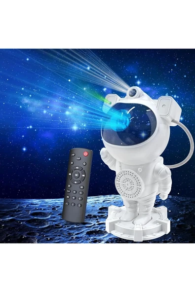 Coverzone Astronot Projektör Bluetooth ve Uzaktan Kumandalı Gece Lambası Galaksi ve Yıldız Yansıtma MXS-003 ürün görseli 1