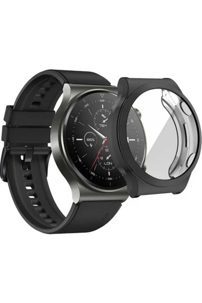 Coverzone Huawei Watch Gt3 Pro 43mm Ile Uyumlu Gard 360 Kapatan 43 Mm Ekran Koruyucu Silikon Siyah ürün görseli 1