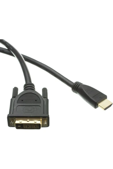 Coverzone HDMI to DVI 15 Pin Kablo 1.5 Metre Altın Uçlu Yüksek Hızlı Görüntü Aktarım Kablosu Full HD 1080P Destekli ZR142 ürün görseli 1