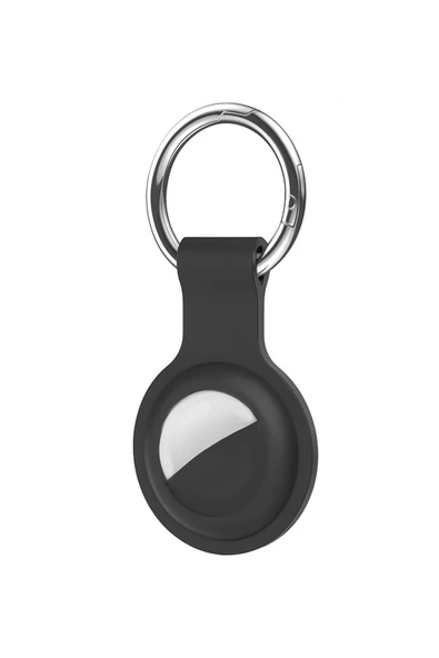 Coverzone Airtag Için Anahtarlıklı Koruyucu A010 Silikon Kılıf Siyah ürün görseli 1