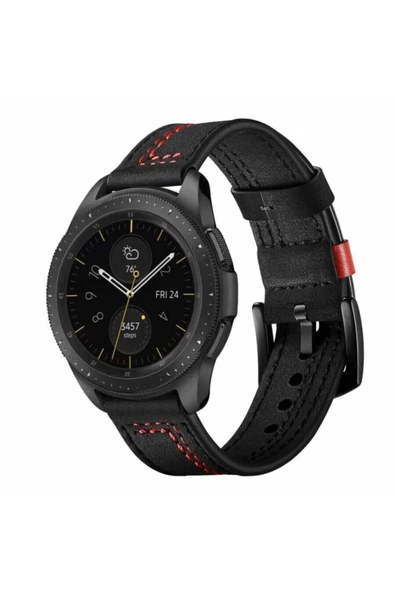 Coverzone Galaxy Gear S3 Deri Kordon Siyah ürün görseli 1
