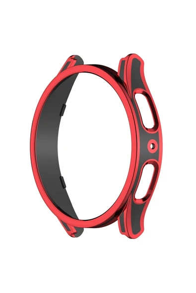 Coverzone Galaxy Watch 4 Ile Uyumlu 44mm Sert Pc Kasa Koruma Watch 4 Ile Uyumlu Gard Çerçeve Red-black ürün görseli 1