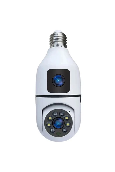 Coverzone Kablosuz Güvenlik Kamerası 2MP + 2MP Çift Lensli Otomatik Takip Panoramik Ampul Kamera CMR40 ürün görseli 1