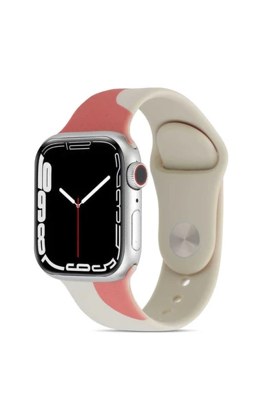 Coverzone Watch 5 42mm Ile Uyumlu Foden Renkli Desenli Kordon Rouge Powder ürün görseli 1