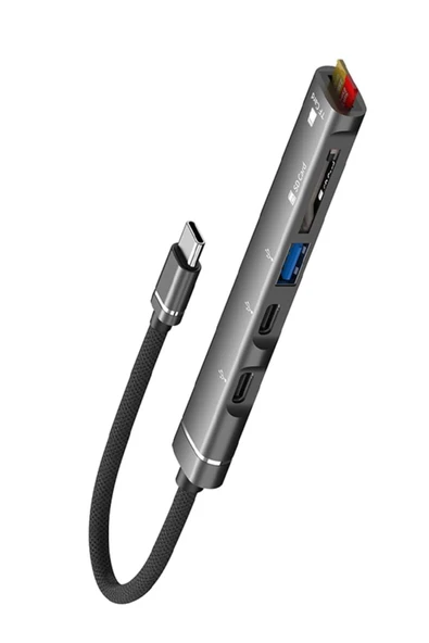 Coverzone Type-C Uçlu iPhone 15 Uyumlu SD Kart Micro SD Kart Okuyucu USB 3.0 Girişli Tak Çalıştır ZR562 ürün görseli 1