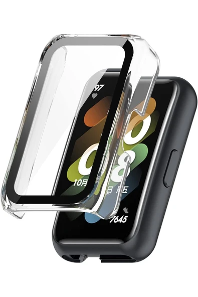 Coverzone Xiaomi Mi Band 7 Pro Ile Uyumlu Sert Pc Kasa Koruma Gard Çerçeve Şeffaf ürün görseli 1