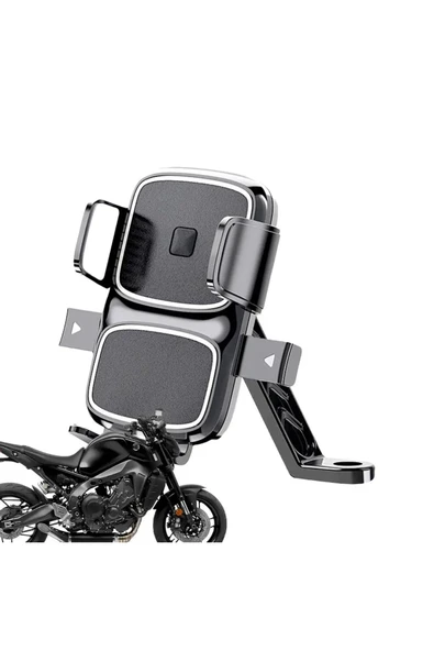 Coverzone Bisiklet Motosiklet ve Scooter için Dikiz Aynası Uyumlu Telefon Tutucu 360 Derece Dönebilen ZR658 ürün görseli 1