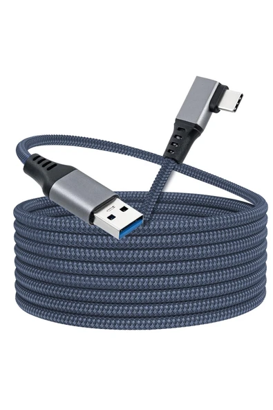 Coverzone Oculus Quest Ile Uyumlu Link Kablosu 5gbps Usb Hızlı Veri Aktarımı 6 Metre Usb To Type-c ürün görseli 1