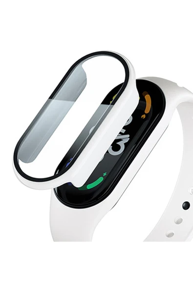 Coverzone Xiaomi Mi Band 7 Ile Uyumlu Tam Kapatan Önü Kapalı Serendipity Tempered Ekran Koruma Beyaz ürün görseli 1