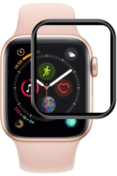 Coverzone Apple Watch Series 8 ile uyumlu 41mm Tam Kapatan PPMA NANO BLACK HD Apple Watch ile uyumlu ürün görseli 1