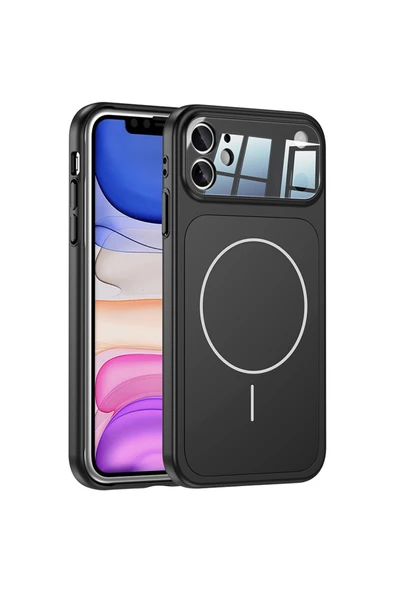Coverzone İPhone 11 ile Uyumlu 17 Görünümlü Magsafe Destekli Lens Korumalı Şık Telefon Kılıfı ürün görseli 1