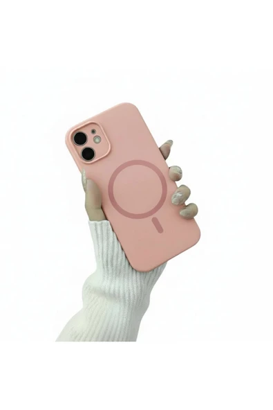 Coverzone İphone 12 Pro İle Uyumlu MagSafe ile uyumlu Kablosuz Şarj Özellikli Kadife İç Yüzey Silikon Kılıf ürün görseli 1