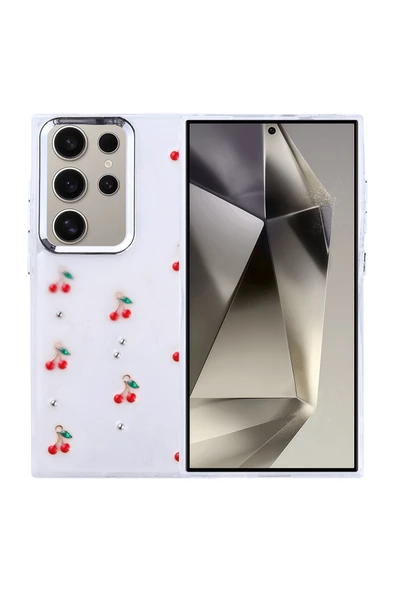 Coverzone Samsung Galaxy S24 Ultra ile uyumlu Kılıf Airbag Köşeli Şeffaf Baskılı Z-Kutup ürün görseli 1