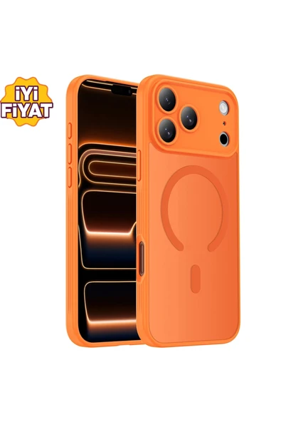 Coverzone İphone 17 Air ile Uyumlu Lens Koruma Magsafe Destekli Kablosuz Şarj Özellikli Saydam Kılıf ürün görseli 1
