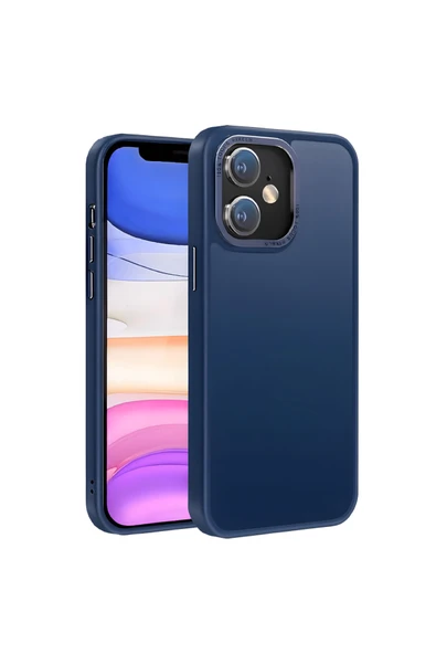 Coverzone Galaxy A33 ile Uyumlu Köşe Korumalı Buzlu Saydam Metal Koruma Çerçeveli Kamera Korumalı Kılıf ürün görseli 1