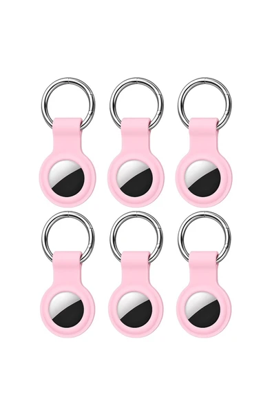 Coverzone ile Uyumlu Anahtarlıklı Silikon Kılıf A010 Koruyucu Anahtarlık Pembe 6'lı Paket ürün görseli 1