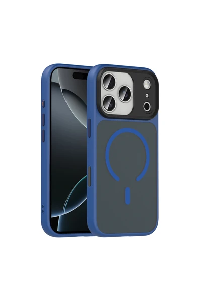Coverzone İPhone 17 Pro Max ile Uyumlu Sert PC Arka Yüzey Wireless Şarj Özellikli Buzlu Saydam ZF Kapak ürün görseli 1
